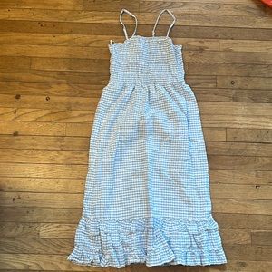 Sim & Sam blue and white plaid dress